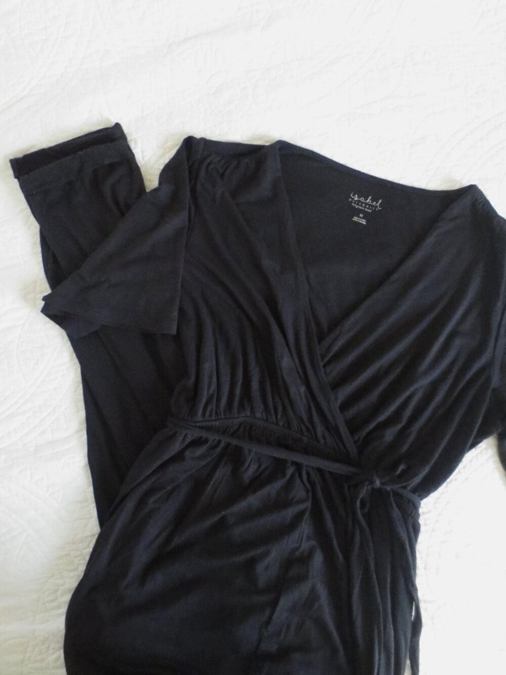 Black Short Sleeve Maternity Jumpsuit